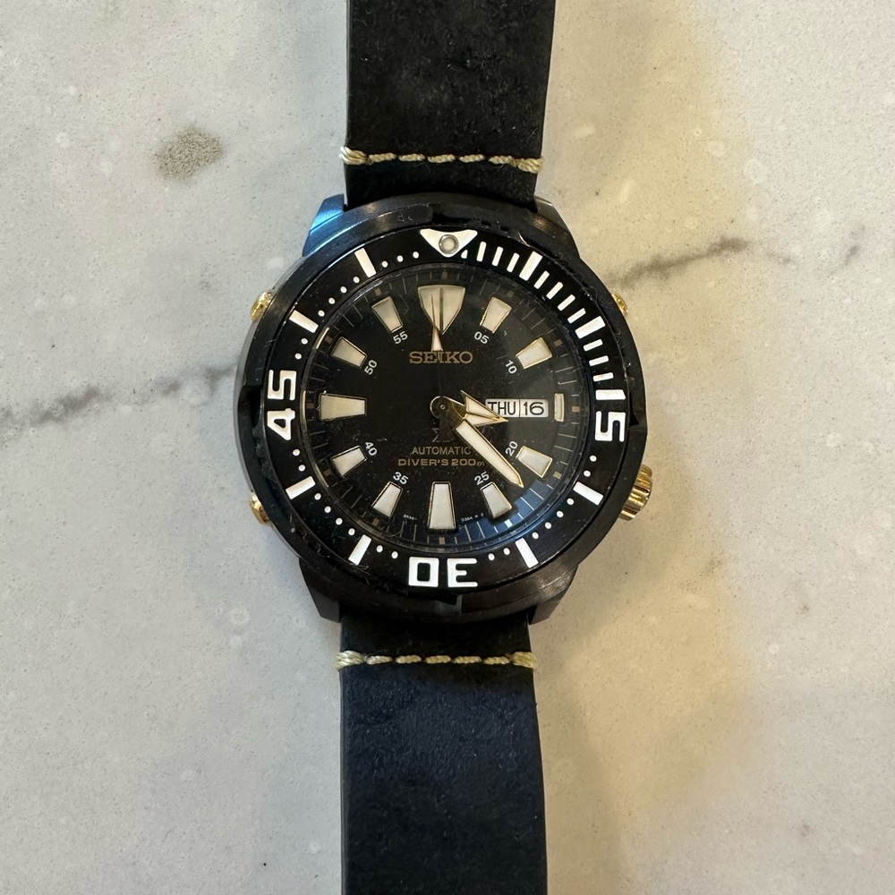 Seiko Prospex Baby Tuna Automatic Diver 200m // 4r36-03Z0 // Black Gold
